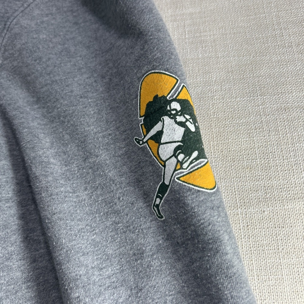 Mitchell Ness Sweatshirt Adults L Gray Throwback Fleece Greenbay Packers - Picture 8 of 15